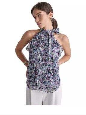 BCBG Metallic Halter Top